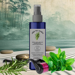 Lotion capillaire à l'hydrolat de romarin et à l'huile essentielle de menthe poivrée